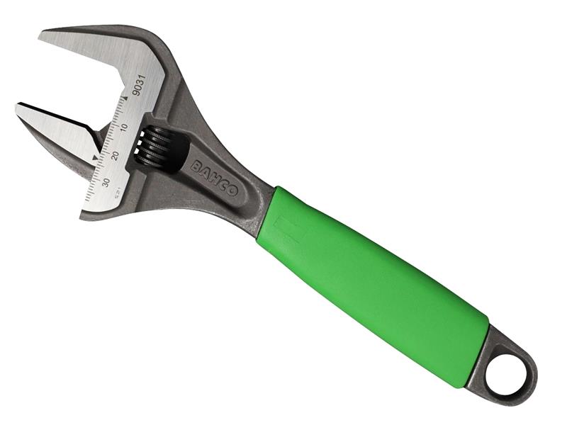 Bahco ERGO Extra Wide Jaw Adjustable Wrench Phosphate Green 218mm