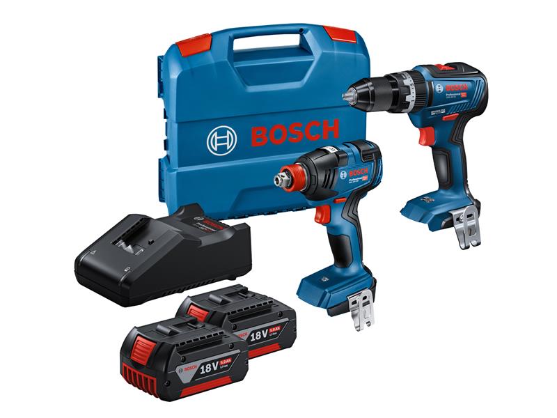Bosch 0615990M71 Professional Drill Twin Pack 18V x Li-ion