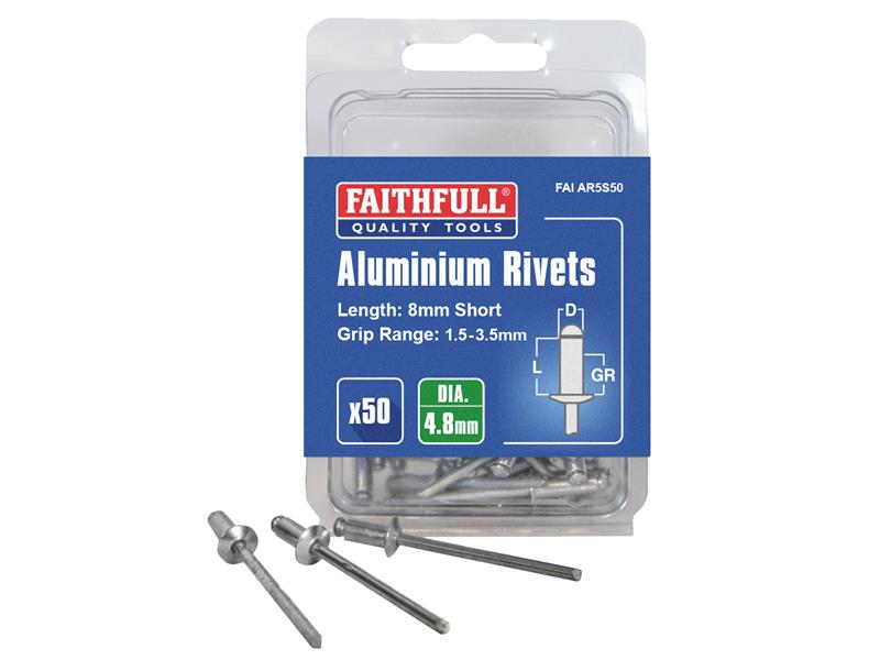 2 Pcs remaches tubulares-Excelente Calidad-Reino Unido Vendedor 100 Plata 9mm X 8mm