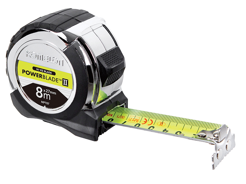 Komelon PowerBlade II Pocket Tape 5m Width 27mm Metric only