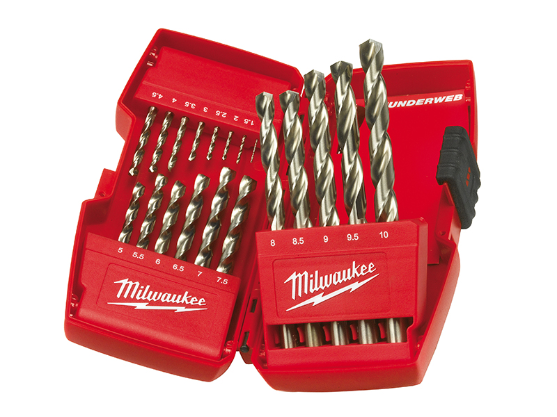 Milwaukee 4932352374 Thunderweb 19-Piece HSS-G Metal Drill Bit Set