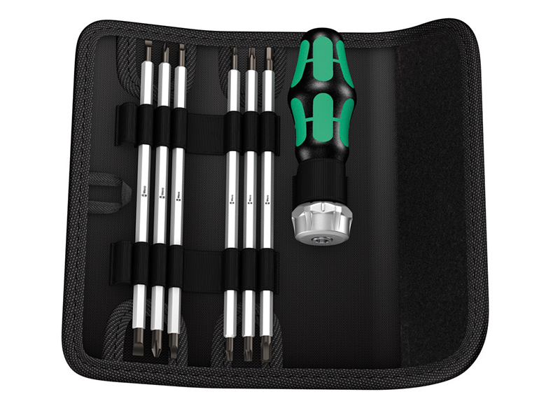 Bit Set 7 Piece Wera Kraftform Kompakt Ratcheting Bit Holder Screwdriver