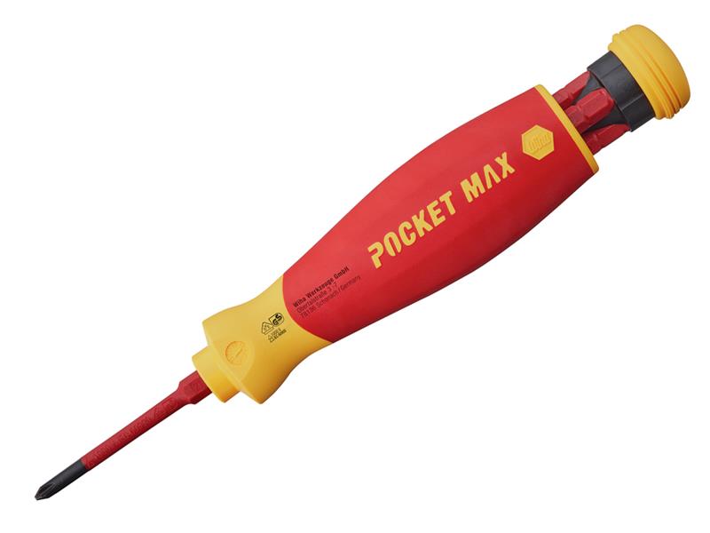 WIHA PocketMax Electric 45296 - Juego de Destornilladores (4 Piezas,  Incluye Cargador de bits para electricistas, Ranura de Cruzado/Menos  ventajoso : : Bricolaje y herramientas