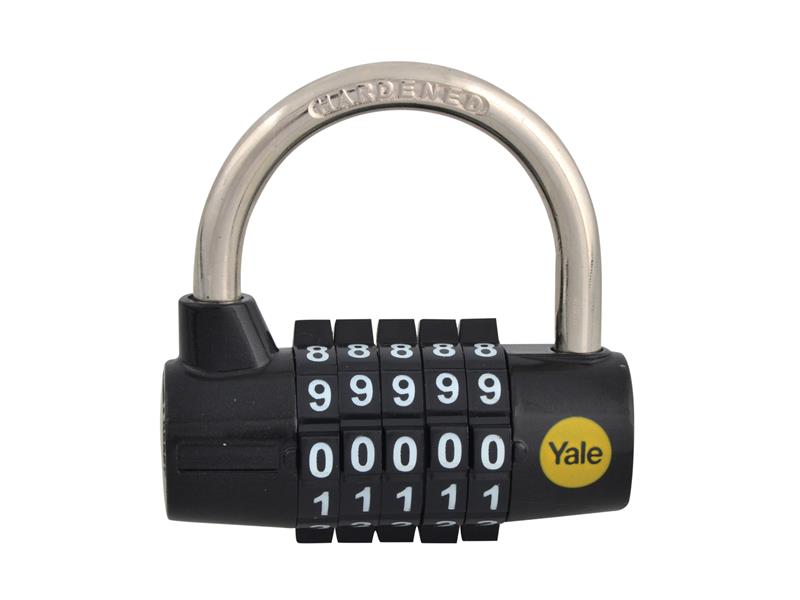 Yale serrures YALY 16048 Y160 48 mm en acier 5 Cadran Combinaison Cadenas
