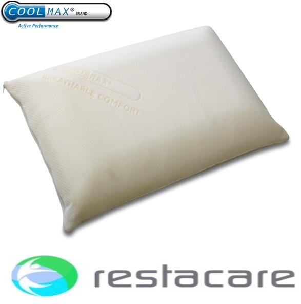 Restacare Deluxe Coolmax Memory Foam Pillow Single Or Pair With