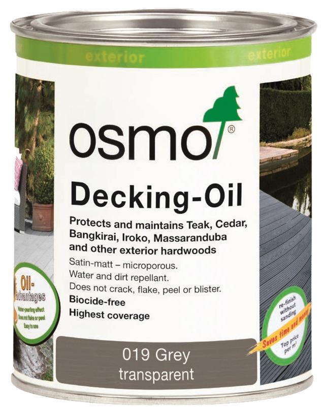 Osmo 019 Wood / Decking Oil Grey Natural Shade Transparent 2.5L
