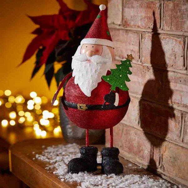 Three Kings Sparkly Santa Wobbly Christmas Ornament 5050642023696