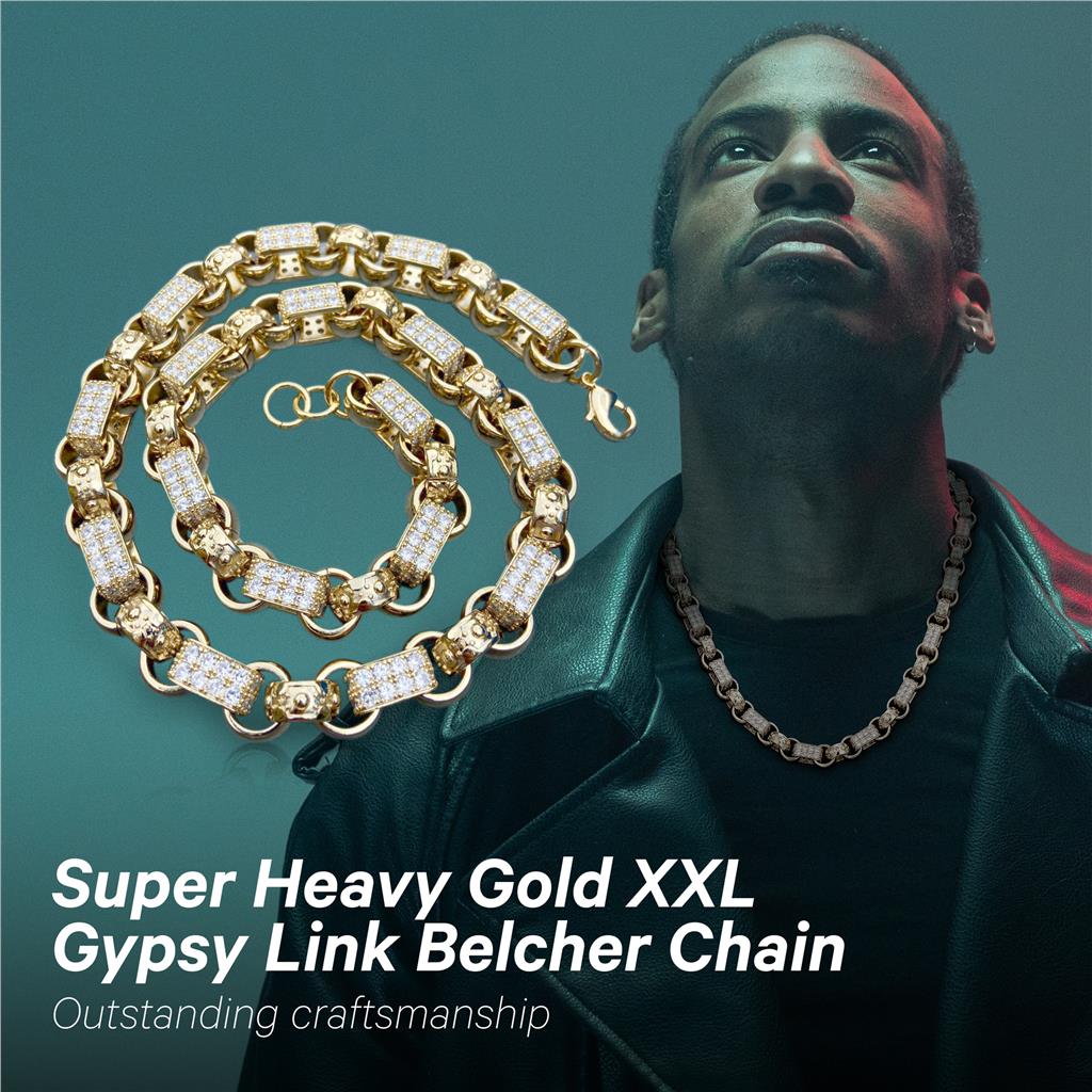 Gypsy Link Chain Necklace Gold