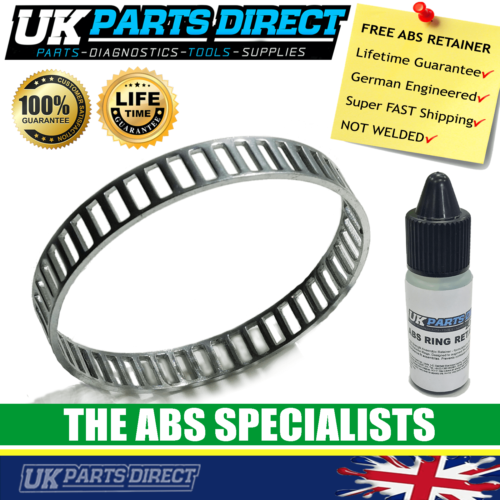 ABS Reluctor Ring for Renault Clio Mk2 (02-14) Front *FREE RETAINER*