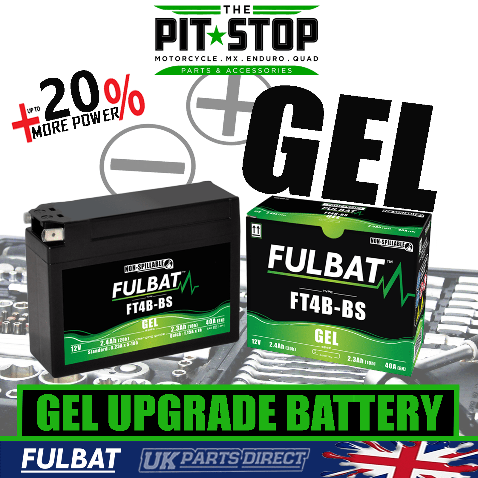 GEL UPGRADE BATTERY for Yamaha YB-1 50 - YT4B - FULBAT FT4B | eBay UK