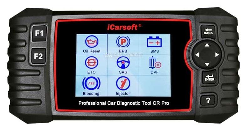 iCarsoft CR PRO Advanced Multi Vehicle/System OBD2 Diagnostic Scan Tool For  Oil, Engine, ABS, Airbags, Transmission, EPB, BMS, DPF, SAS & More