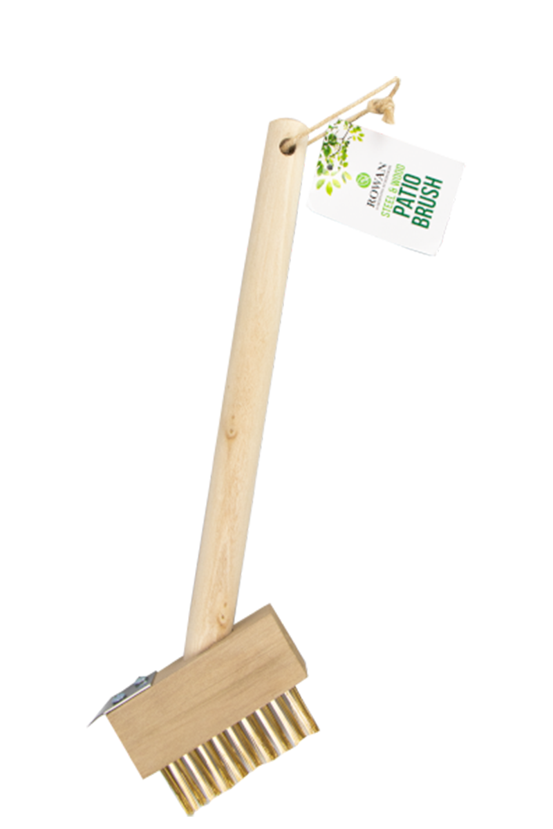 Patio Weed Wire Brush with Scraper Block Paving Decking Moss Weed