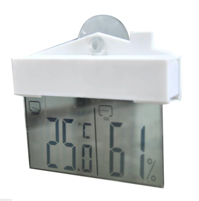 Digital Window Thermometer Hydrometer Indoor Outdoor Weather Station