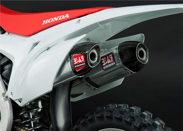 Yoshimura RS9 Exhaust Carbon Fibre Right Side End Cap Kit Honda CRF 450 R 2018