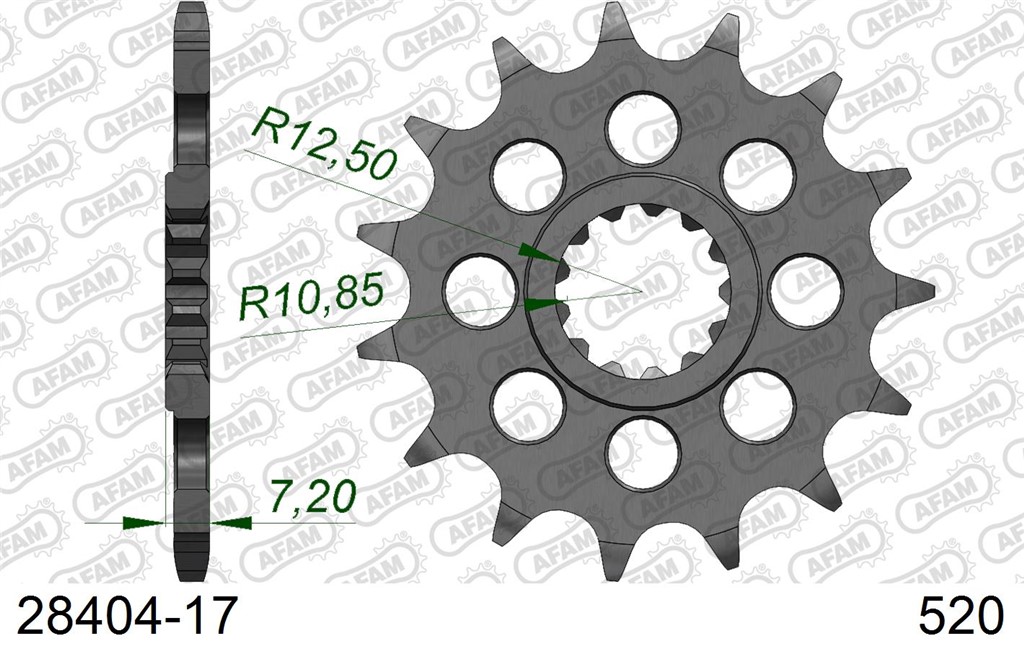 Kawasaki Ninja ZX10R 11-15 AFAM XHR 520 Pitch Gold X-Ring
