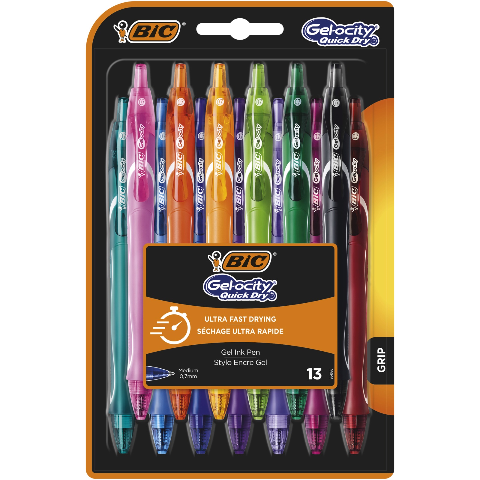 Bic Gel-ocity Quick Dry Gel Ink Pens Medium Tip (0.7 mm) Assorted ...