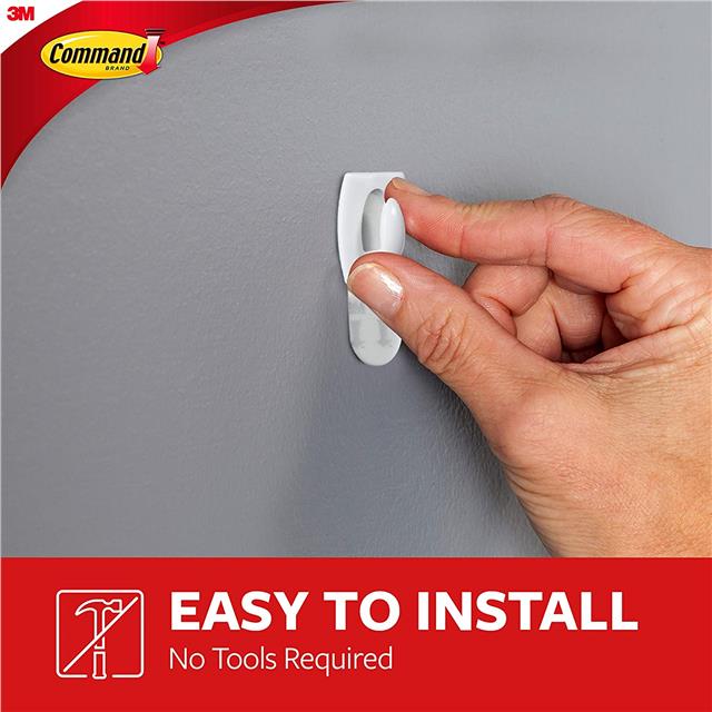 Buy Command Micro Plastic, Multifunctional Self Adhesive Plastic Hooks for  walls, pack of 3 hooks, 4 strips, Damage-Free Hanging, Holds Strongly upto  225 gms, White Online at Lowest Price Ever in India