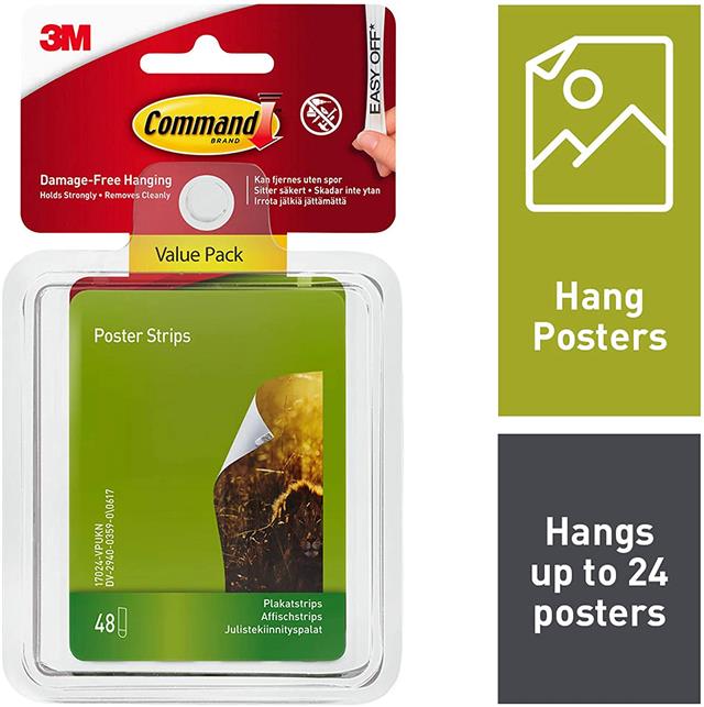 3M Command Decorating Hooks Clips Self-Adhesive Strips Wall Hanging Fairy  Lights