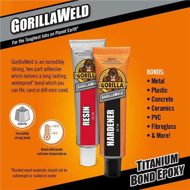 Gorilla Glue Gorilla Weld Steel Bond 2Part Epoxy eBay