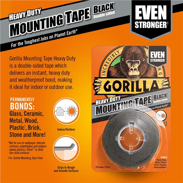 gorilla heavy duty mounting tape 60 lbs