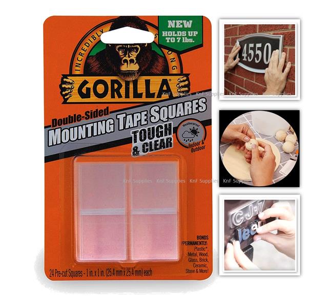 Gorilla Removable Mounting Putty Tack 84 Tabs Squares Sticky Pads Adhesive