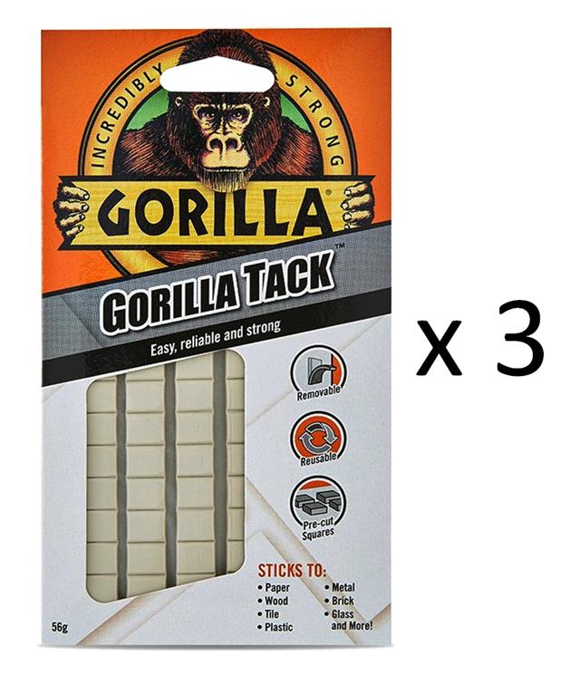 Gorilla Removable Mounting Putty Tack Tabs Squares Sticky Pads Adhesive 