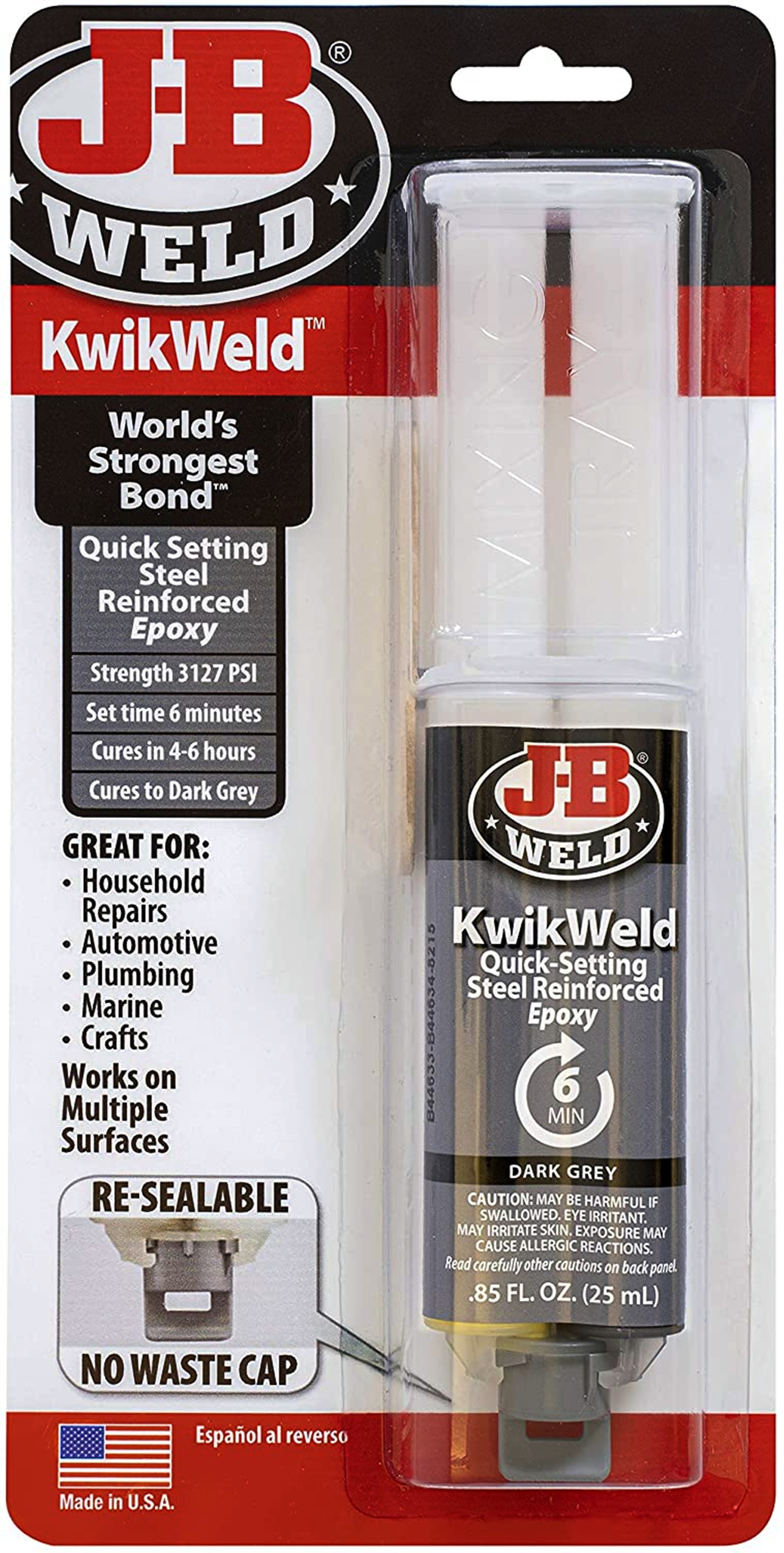 JB Weld Original Cold Weld Steel Reinforced Epoxy Compound Metal Glue