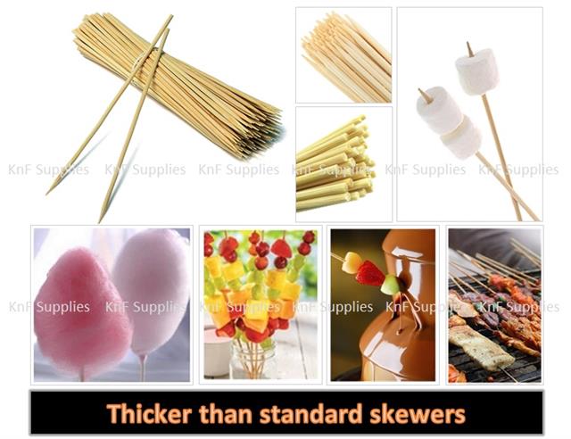 Wooden Bamboo Skewers Pick Sticks Grill BBQ/'s Fruits Shish Kebab Cocktail Party