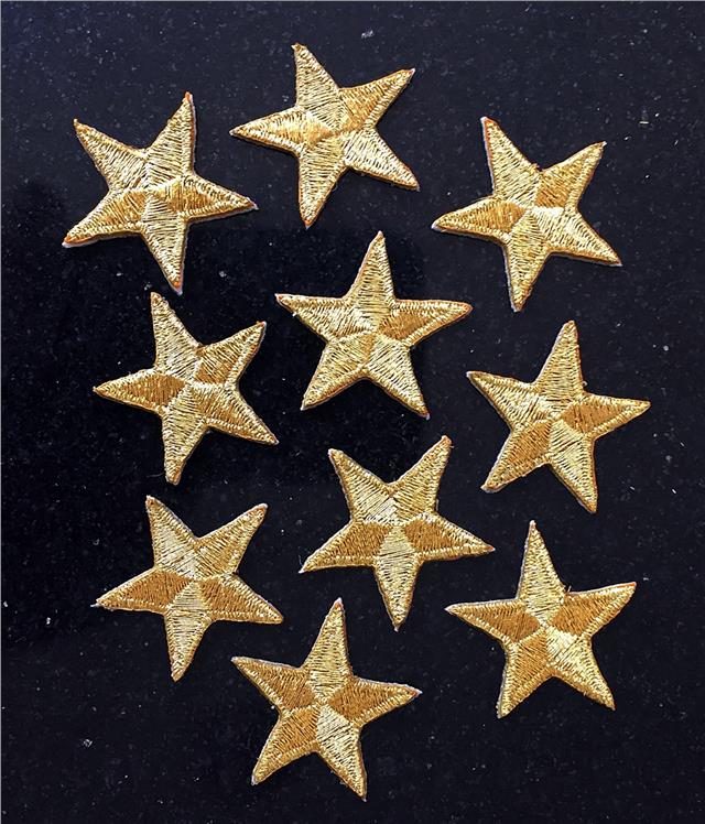 10-Packs Iron On/Sew On Star Patches Appliques for Clothes DIY Crafts Badges 