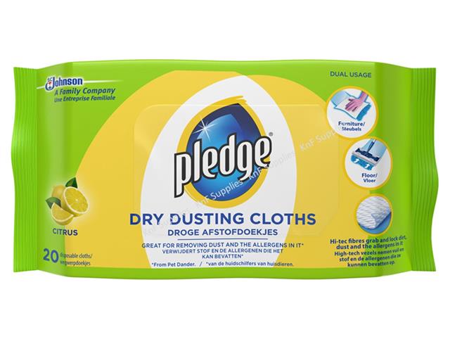 Pledge Fluffy Duster Starter Pack Long Fluffy Fibres Picks Up dust Allergens 