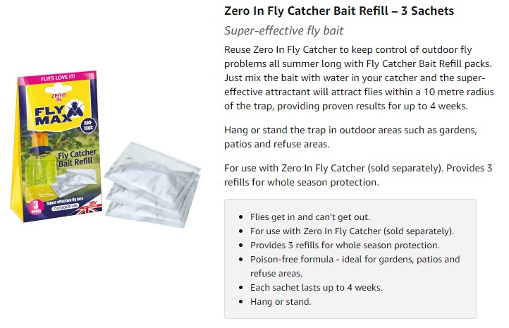 ZERO IN FLY MAX RE-USABLE FLY CATCHER - STV336 
