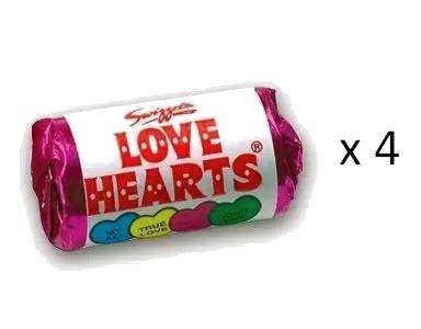 Mini LOVE HEARTS Sweets Swizzels Retro Wedding Favour Valentine Party Candy Cart 