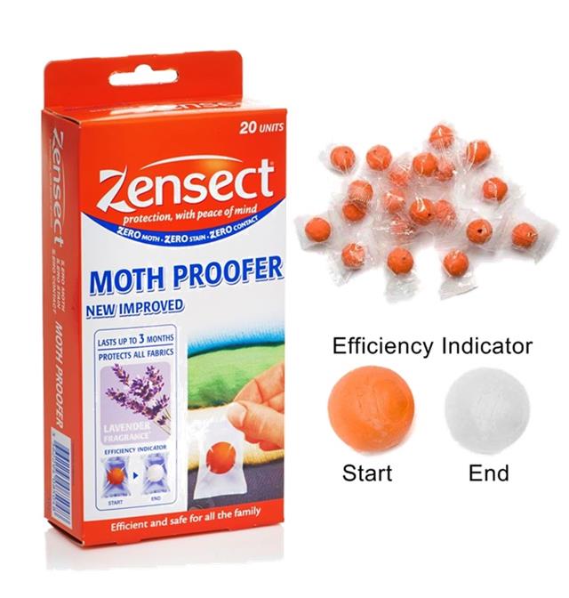 Zensect Lavender Fragrance 4x Hanging Anti-Moth Proofer Killer 