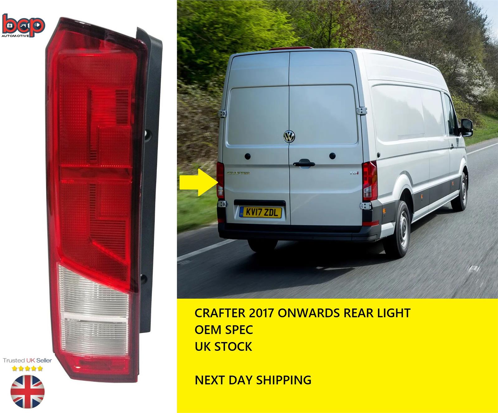 vw crafter rear light