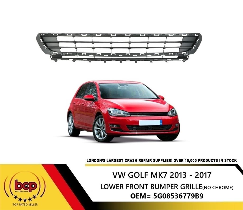 Front Bumper Lower Grille & Fog Light Cover Set For 2011-2014 Volkswagen Jetta – Black Mesh