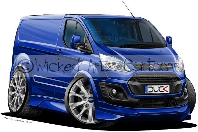 WickedHoods Cartoon Car Hoodie Ford Transit MK7 Sportvan Sweatshirt