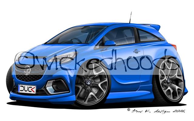 WickedHoods Cartoon Car Hoodie Vauxhall Mokka Compact SUV Sweatshirt