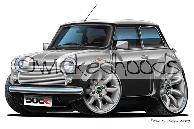 WICKEDHOODS CARTOON CAR Hoodie Classic Shape BMC Rover Mini Cooper