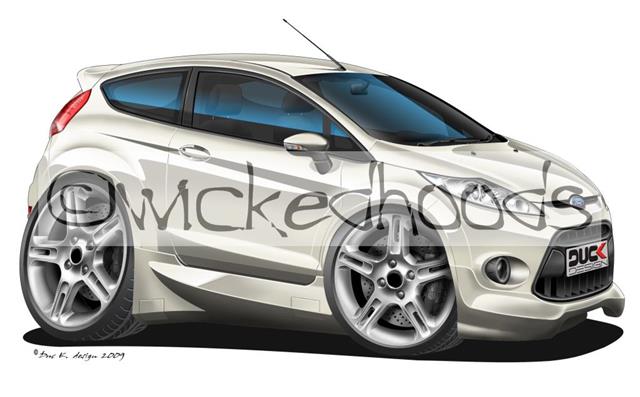 Vehicle Parts Accessories Wickedkarz Cartoon Car Ford Fiesta Mk6