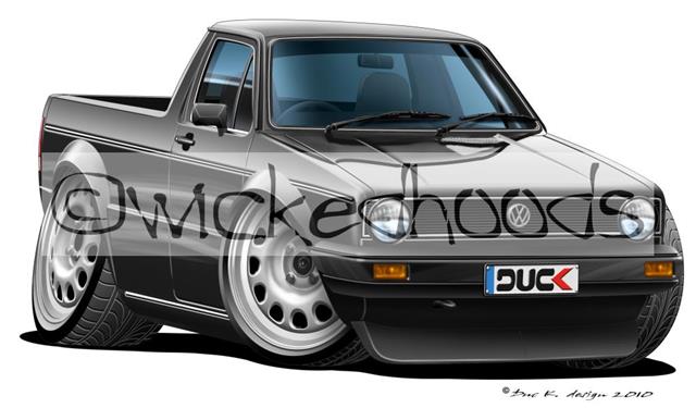 Wickedhoods Cartoon Car Hoodie Volkswagen Vw Golf Mk1 Caddy Pick Up Sweatshirt Ebay