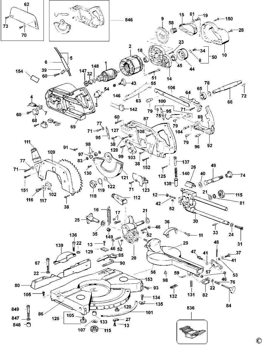 DeWalt Genuine Spare Parts DW700 Mitre Saw Type 1 eBay