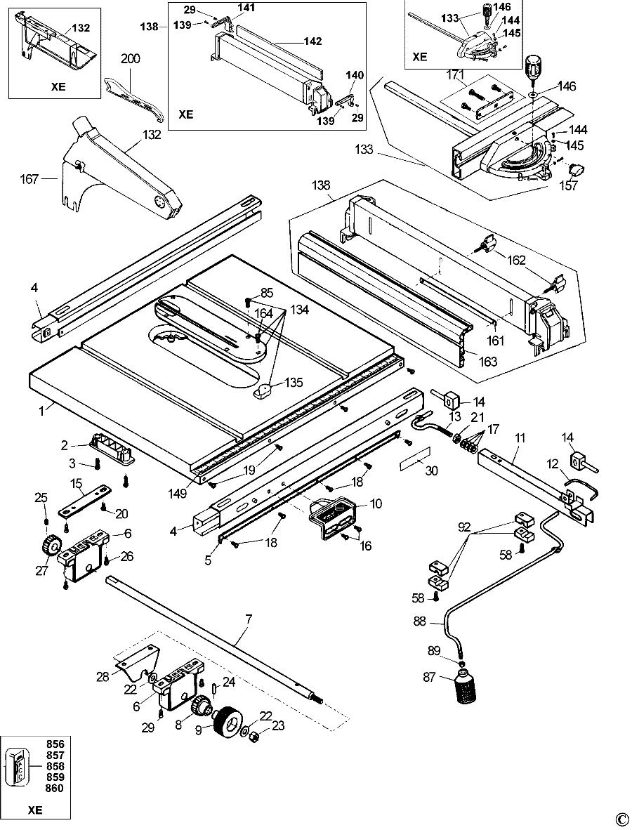 DeWalt Genuine Spare Parts DW744 Table Saw - Type 1 | eBay
