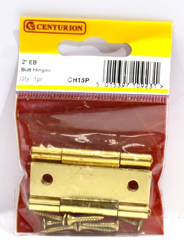 1838 100mm 4/" Inch Steel Light Butt Hinge No