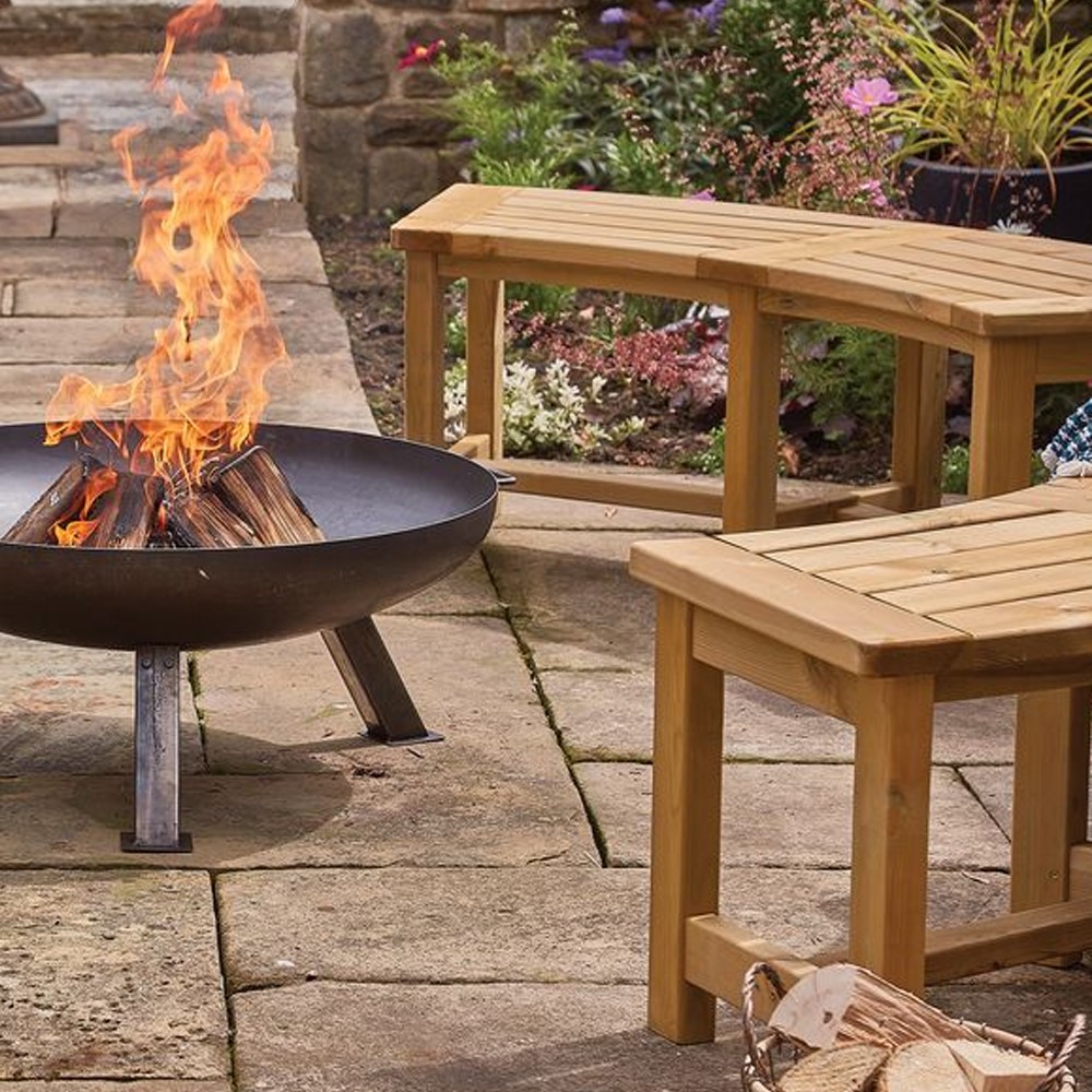 Woodshaw Curved Appleton Wooden Garden Park Patio Tree Bench