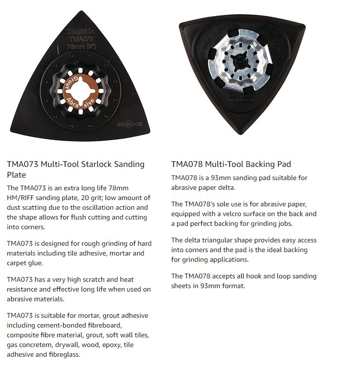 MAKITA E-16994 Set Bladen Starlock, TMA047, TMA049, TMA065, TMA073