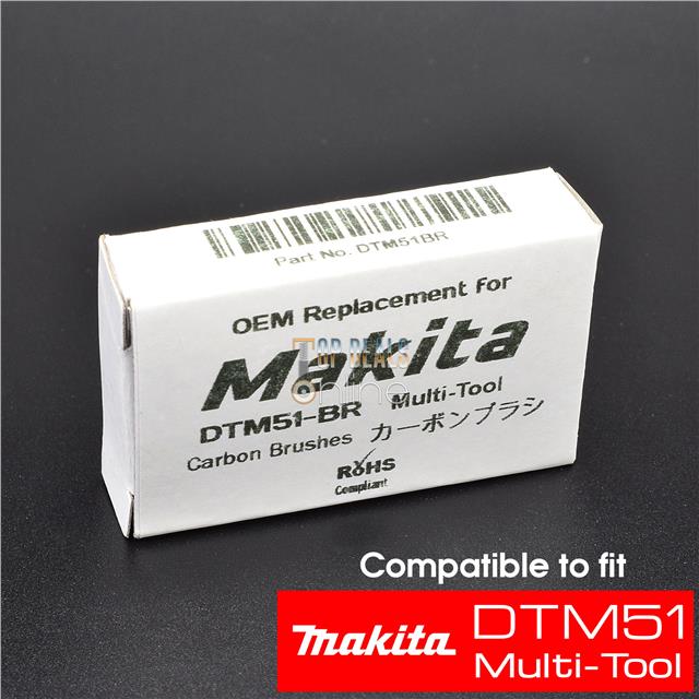 Balais Charbon Pour Makita DTM51 - Lot De 4, Dimensions 7x11x12mm - Pour Outil Multifonction 18V