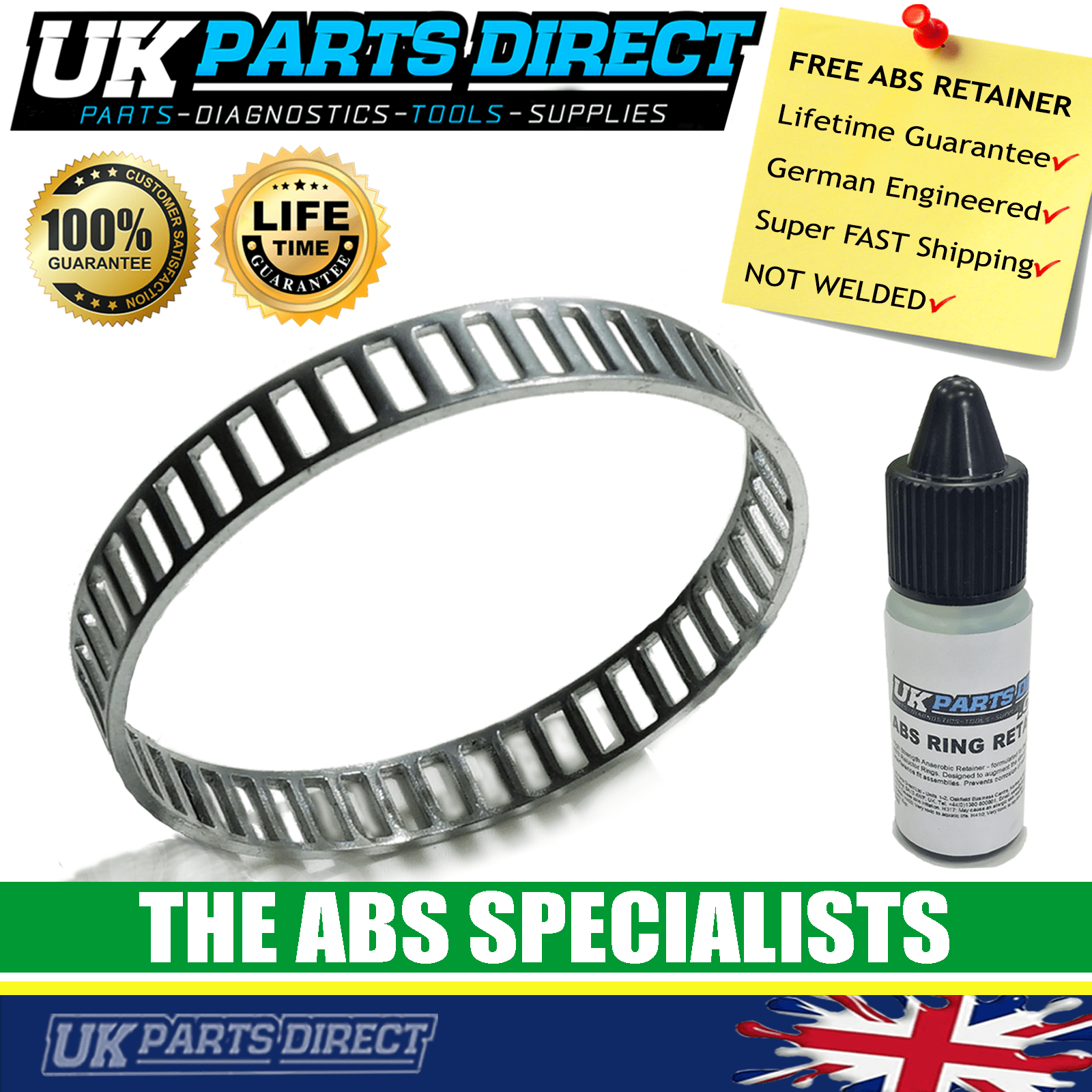 Audi A4 Quattro ABS Reluctor Ring Rear *FREE RETAINER* 1995-2005