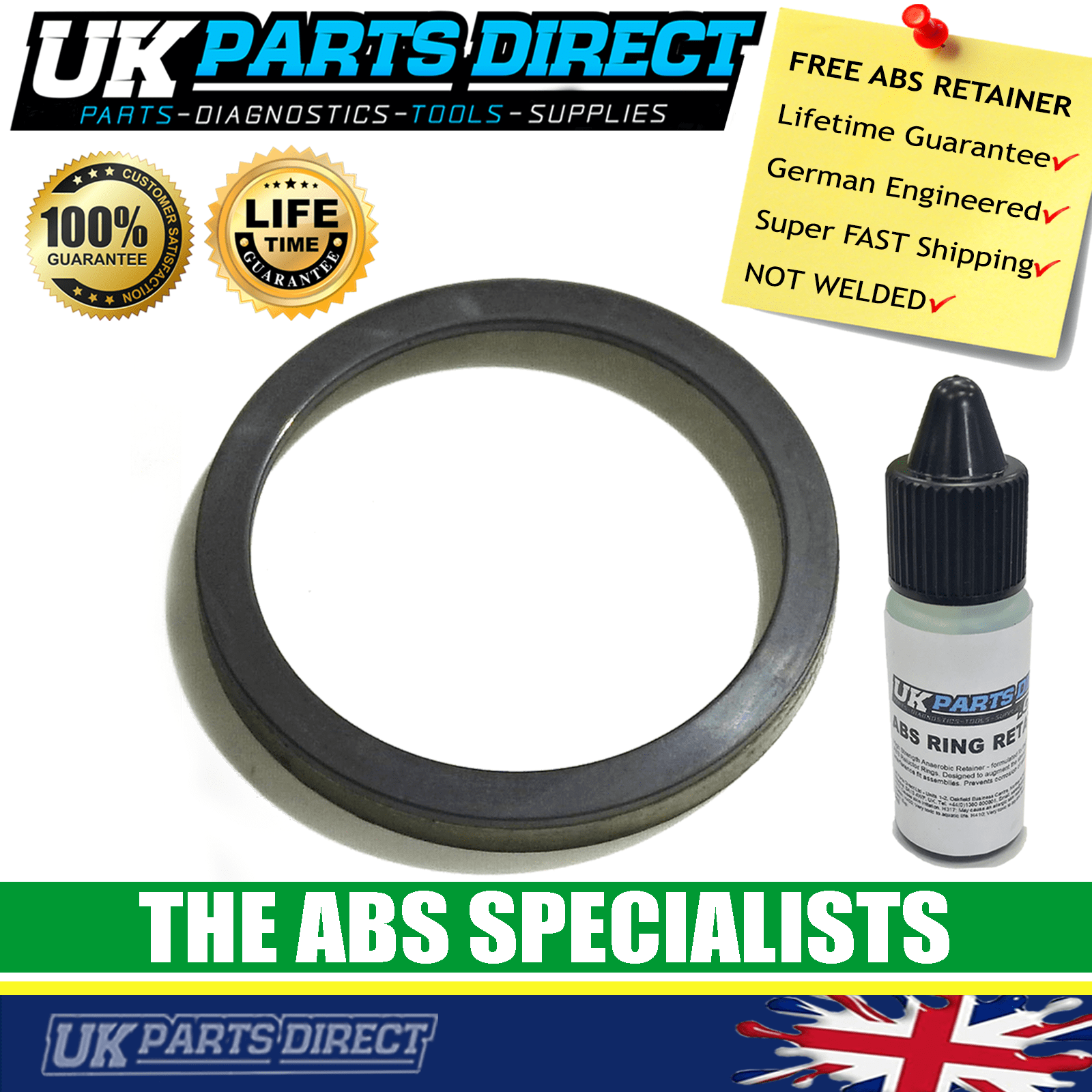 Front ABS Reluctor Ring (61mm ID) For Vauxhall Combo Mk2 2001–2012 – With Retainer